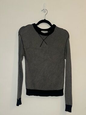 Dagmar Grey and Black Crewneck Sweater - Women Viscose/Cotton xs/s